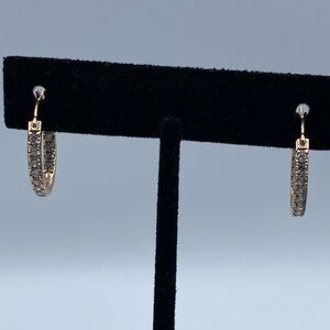 Sterling Silver Vermeil CZ Keira Hoop Earrings